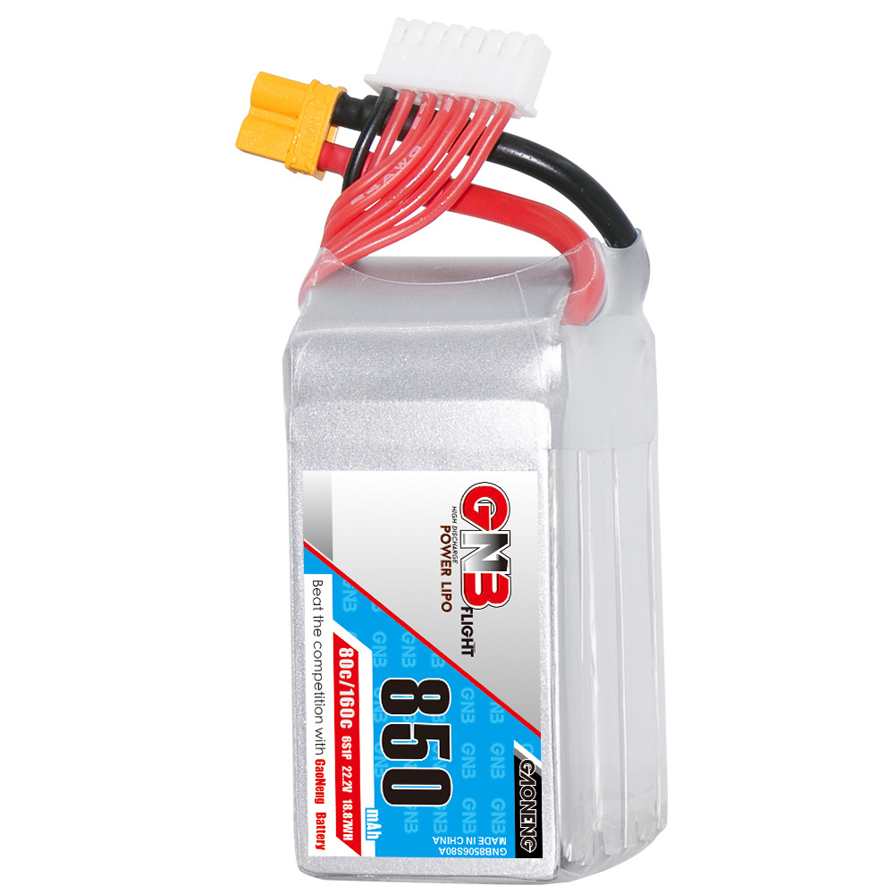 GNB 6S 22.2V 850mAh 80C/160C L - đánh giá và giá Lipo Battery 6S