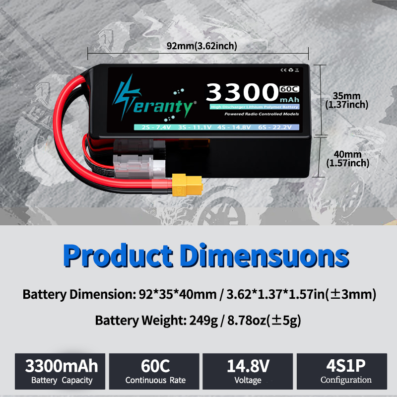 TERANTY 4S 3300mAh Lipo Batter - đánh giá và giá Lipo Battery 4S