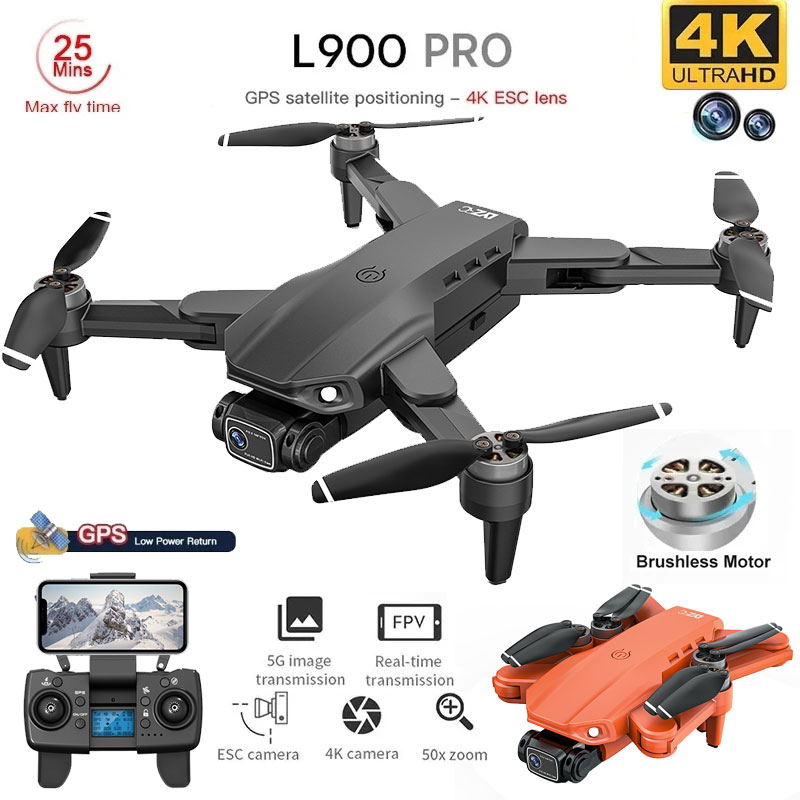 L900 Pro GPS Drone 4K Professi - đánh giá và giá Brushed Drone Motor