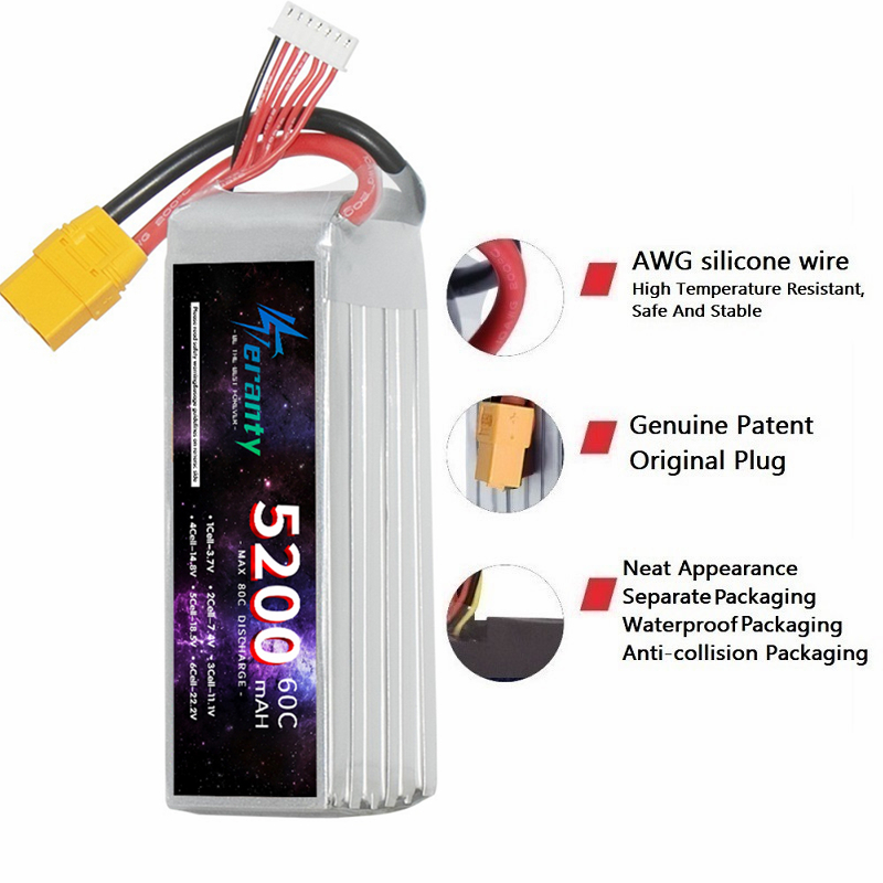 Pin Lipo TERANTY 6S 5200mAh 22 - đánh giá và giá Lipo Battery 6S