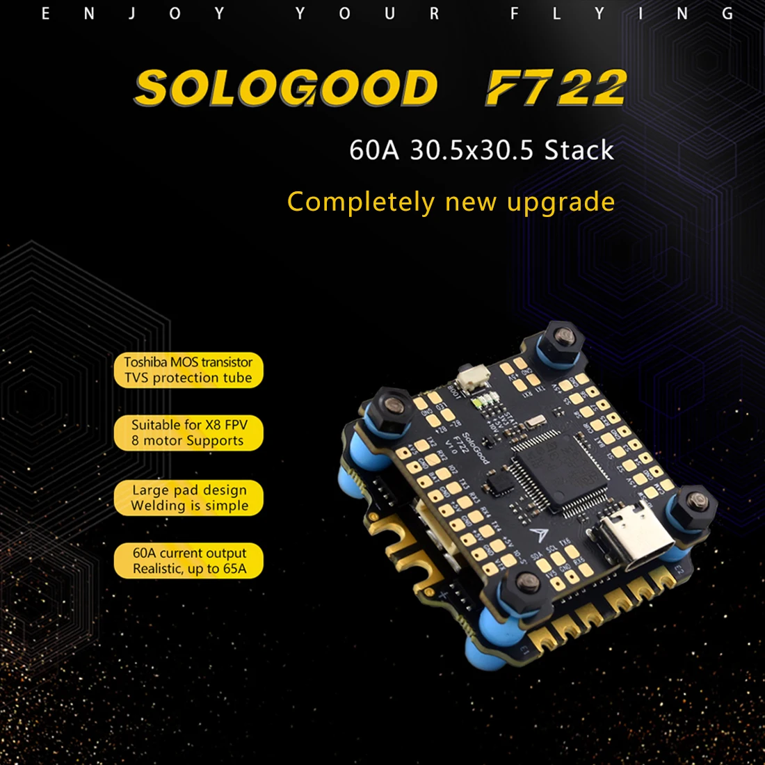 SoloGood F722 60A Stack ICM426 - đánh giá và giá F722 Flight Controller