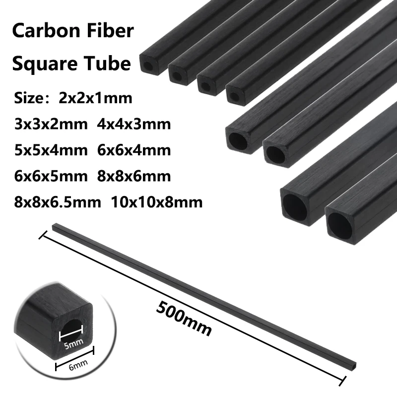 1-6Pcs 500mm Carbon Fiber Squa - đánh giá và giá Carbon Fiber Drone Frame