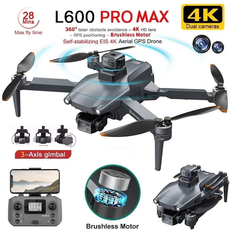 L600 PRO MAX GPS Drone Profess - đánh giá và giá Brushed Drone Motor