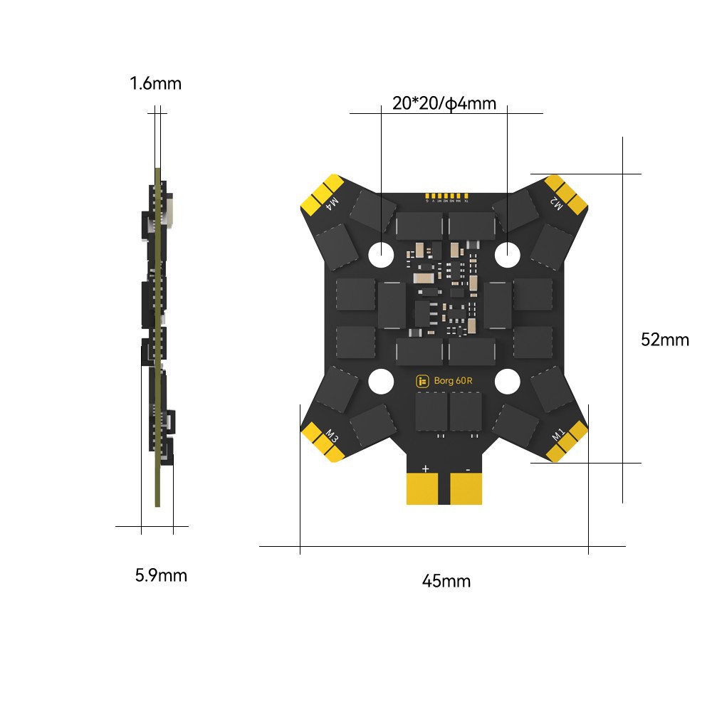 iFlight Borg Mini H7 (ICM42688 - đánh giá và giá 4 In 1 Esc
