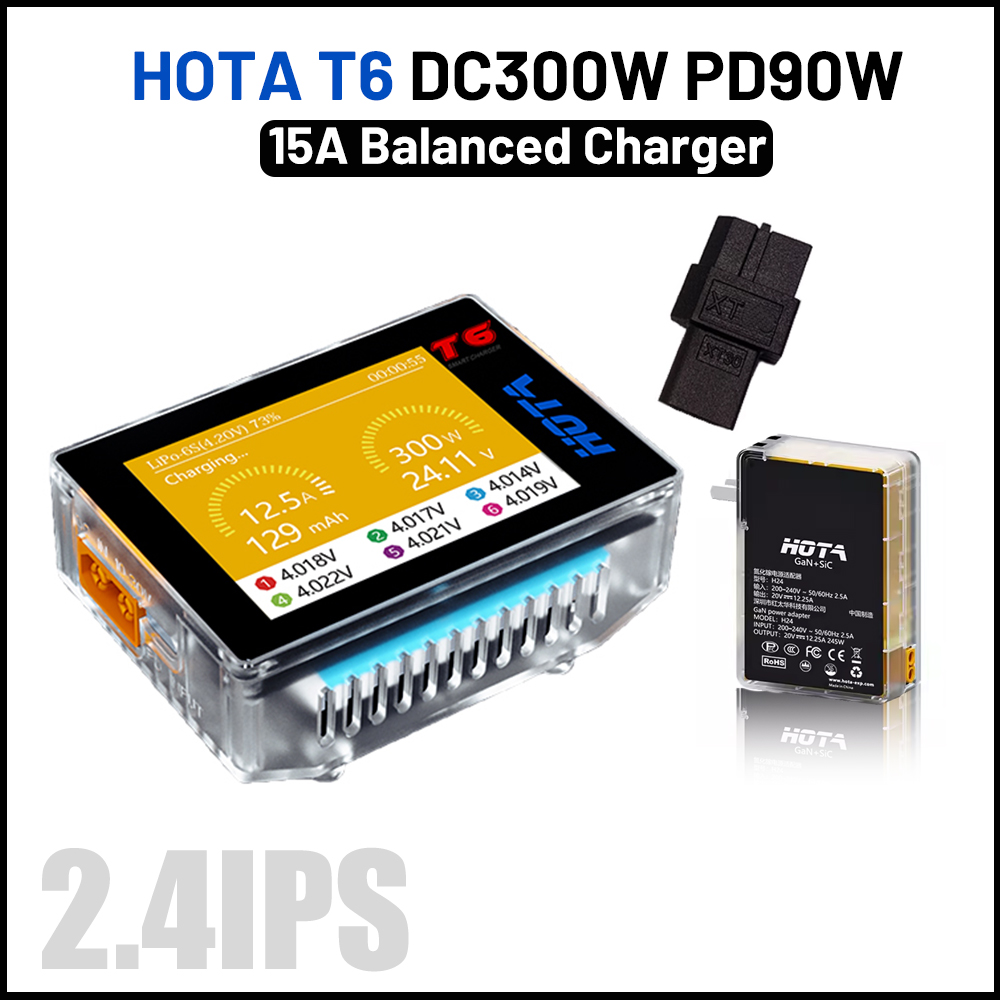 HOTA T6 300W Intelligent Charg - đánh giá và giá Lipo Battery 6S