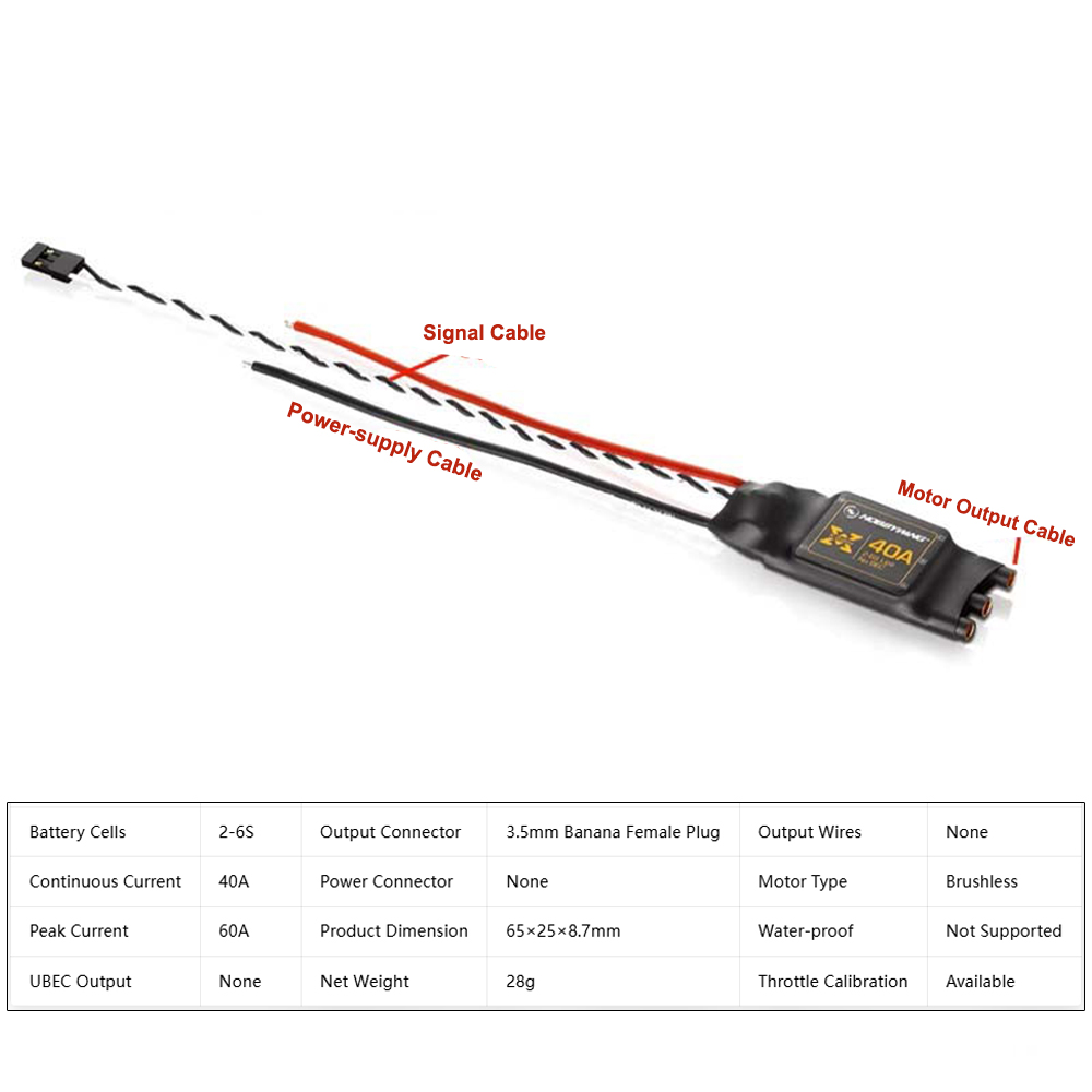 Hobbywing XRotor 40A Brushless - đánh giá và giá 4 In 1 Esc