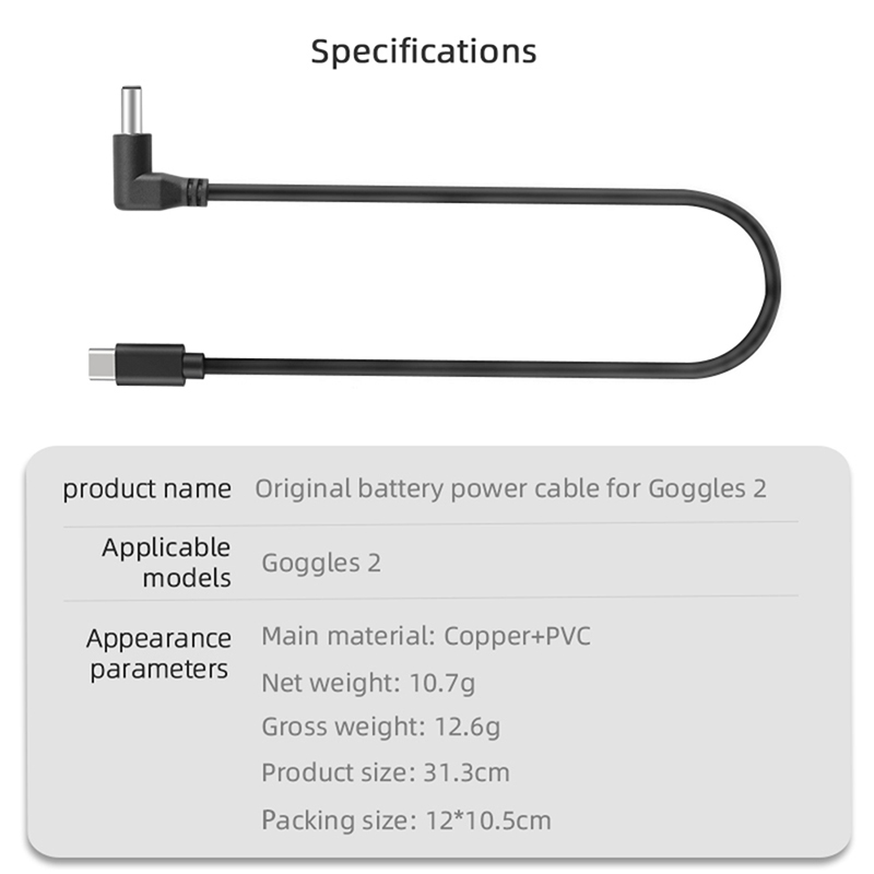 Original Glasses Battery Cable - đánh giá và giá Drone Goggles Dji